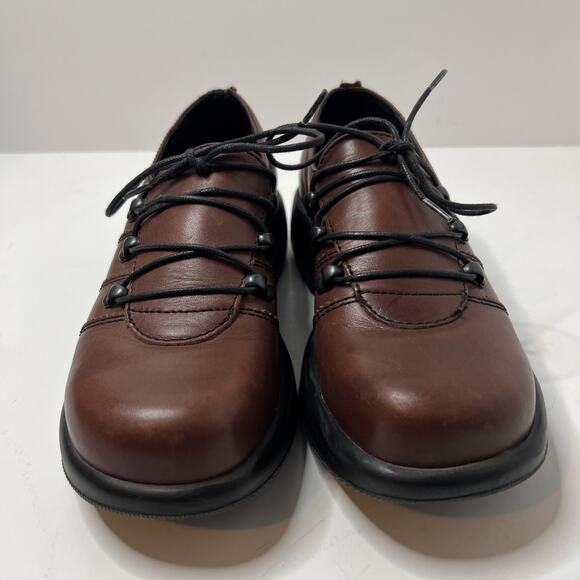 Dansko Janika Brown Lace Up Oxford Clogs Women’s Size 37 EU/US 6.5 - Picture 4 of 10